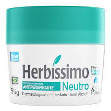 Desodorante Herbíssimo Neutro em creme sem álcool com 55g 