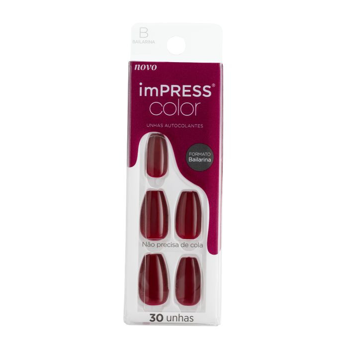 Unhas Postiças Autocolantes Impress Cor Winery In NYC Bailarina Kiss NY