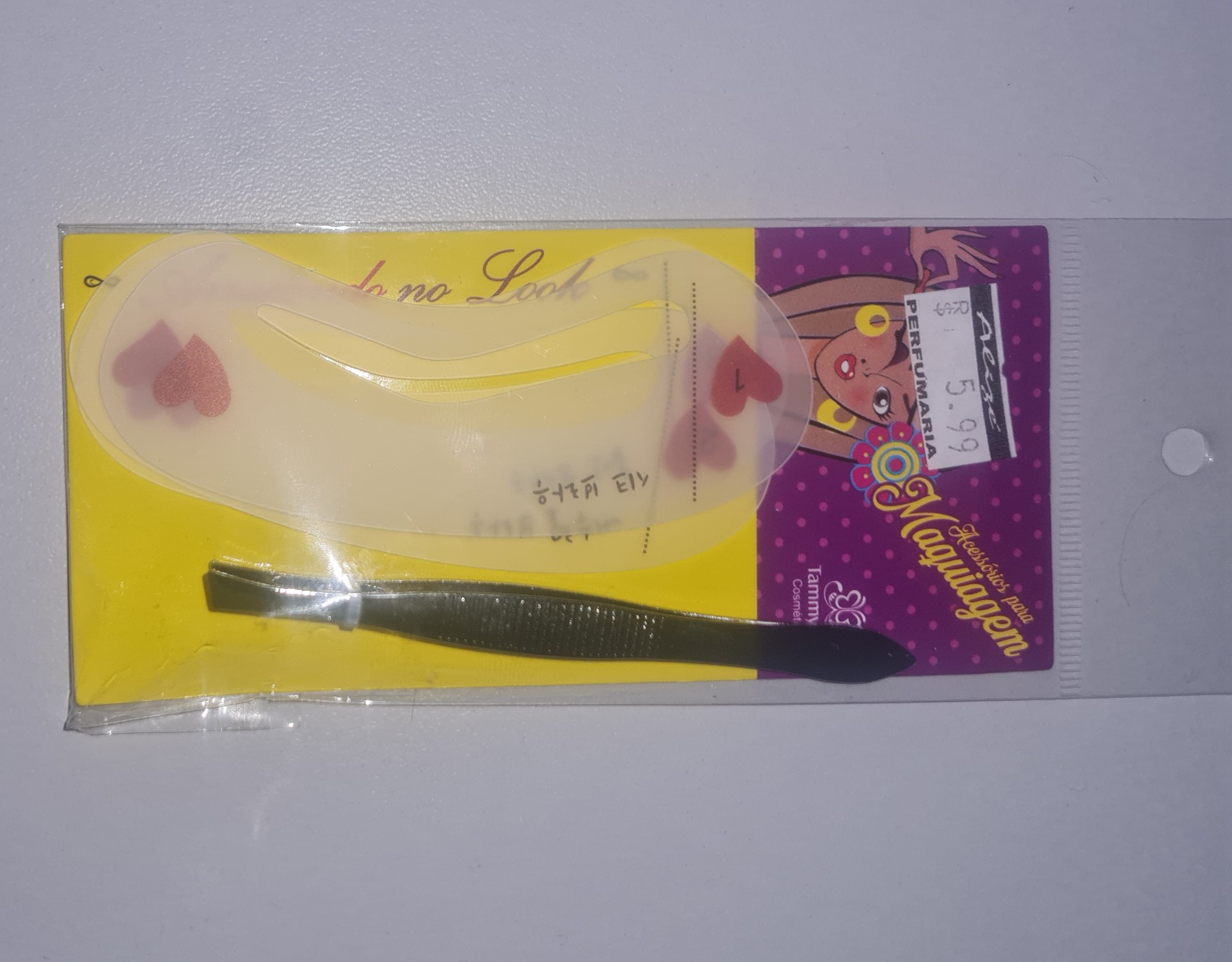 Kit Sobrancelhas molde + pinça
