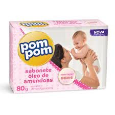 Sabonete em Barra Infantil Pom Pom Óleo de Amêndoas 70g