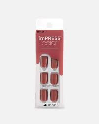 Unhas Postiças Autocolantes Impress Cor Platonic Pink Kiss NY