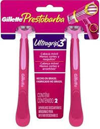 Aparelho de barbear Gillette Prestobarba Ultragrip3 Feminino com 2 Unidades 