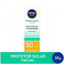 Protetor Solar Facial Nivea Sun Beauty Expert Pele Oleosa FPS 50 com 50g