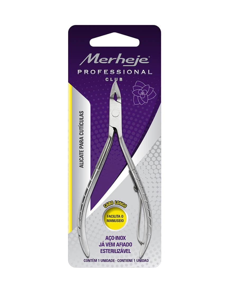 Alicate de cutícula merheje profissional - cabo longo