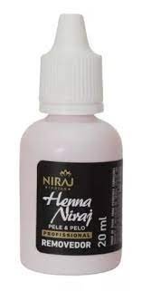 Removedor de Henna para Sobrancelha Líquido Niraj 20ml