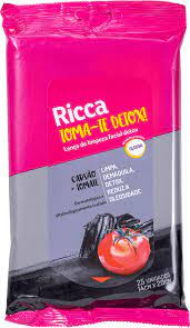 Lenço facial Demaquilante Carvão+ Tomate detox Ricca