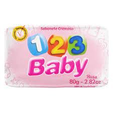 Sabonete 1 2 3 Baby Rosa 80g