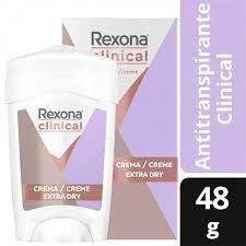 Desodorante Antitranspirante em Creme Rexona Clinical Extra Dry 48g