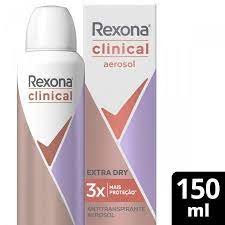 Desodorante Feminino Rexona Clinical Extra Dry Aerosol 150ml