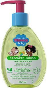 Sabonete Líquido Turma da Mônica Baby Glicerinado com 200ml Infantil