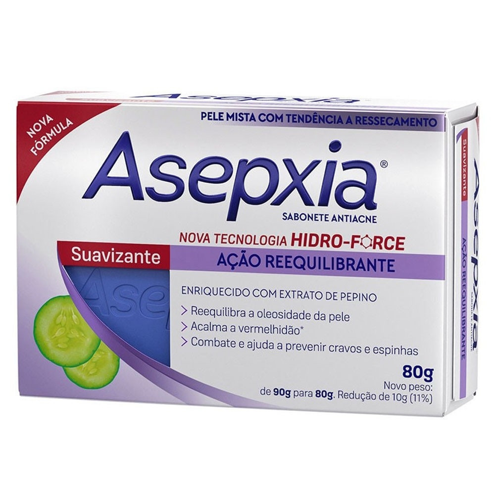 Sabonete facial Asepxia Ação Reequilibrante 80G