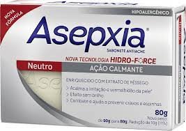 SABONETE FACIAL NEUTRO ASEPXIA ANTIACNE EM BARRA COM 80G