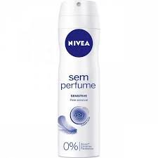 Desodorante Nivea sem perfume pele sensível aerosol antitraspirante com 150ml