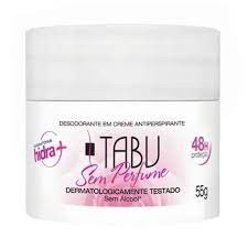 Desodorante Antiperspirante Creme Tabu Sem perfume 55G