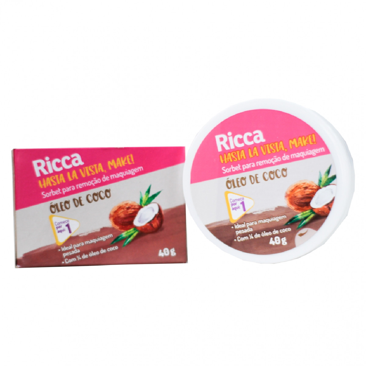 Sorbet Ricca - Remoção de maquiagem Óleo de coco 40g