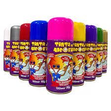 Spray de tinta colorida para cabelo