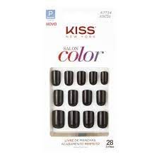 Unhas Postiças Kiss New York Salon Color Curta - Chic 