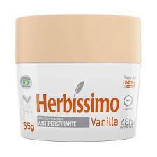 Desodorante Herbíssimo Vanilla em creme sem álcool com 55g 