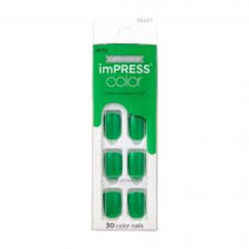 Unhas Postiças Autocolantes Impress Cor ShamRock Kiss NY