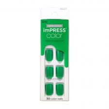 Unhas Postiças Autocolantes Impress Cor ShamRock Kiss NY