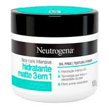 Creme Facial Neutrogena Face Care Intensive Hidratante Matte 3 em 1 com 100g