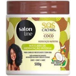Máscara capilar SOS Cachos Coco Tratamento Profundo 500ml Salon Line 