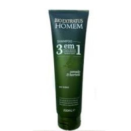 Shampoo Bio Extratus Homem 3 Em 1 Cevada e Hortelã Com 250 Ml