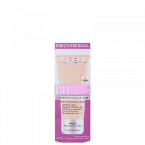 Base Loreal Paris Creme Milagroso 5 em 1 FPS 20 Claro - BB Cream 30ml
