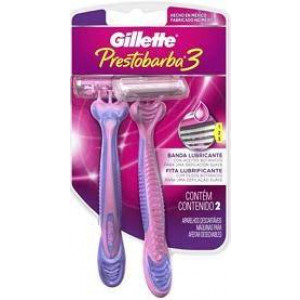 Aparelho de barbear Prestobarba 3 Lâminas Feminino GILLETTE 2 Unids