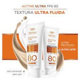 Protetor Solar Facial Actine Ultra Sem Cor FPS80 com 40g