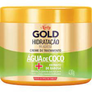 Máscara capilar de Tratamento Niely Gold Hidratação Milagrosa Água de Coco com 430g