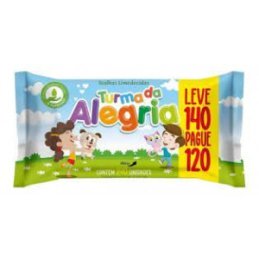 Lenço Umedecido-Turma da alegria 140 unidades