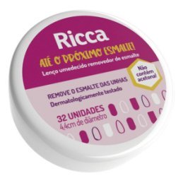 Lenço Removedor de Esmalte Ricca com 32 Unidades