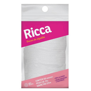 Discos de Algodão Ricca - 50 unidades