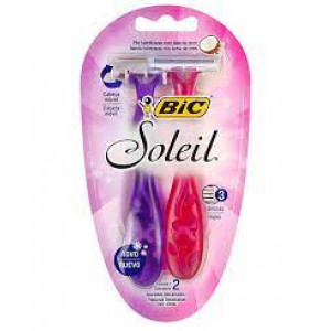 Aparelho de barbear Bic Soleil Rosa e Roxo Feminino 2 Unidades