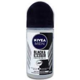 Desodorante roll-on nivea men black&white invisible com 50ml Nivea men
