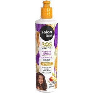 Ativador de cachos Manga Tradicional S.O.S Cachos com Óleo de Manga e Queratina 300ml Salon Line