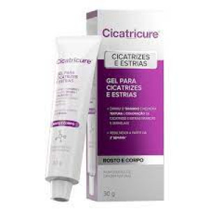 GEL PARA CICATRIZES E ESTRIAS CICATRICURE ROSTO E CORPO COM 30G