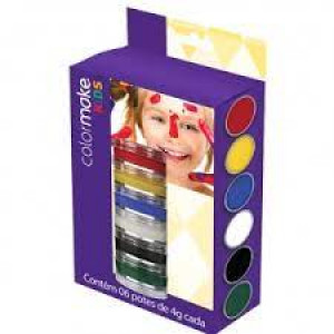 Kit Tinta Facial Infantil 06 Cores Cremosa Colormake Kids 