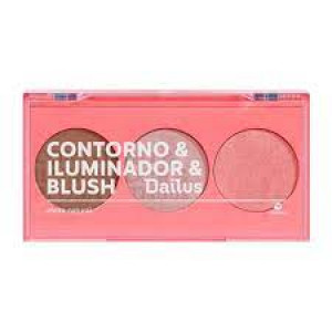 Paleta Contorno & Iluminador & Blush- Pele de milhões 2-Peles médias a Escuras 