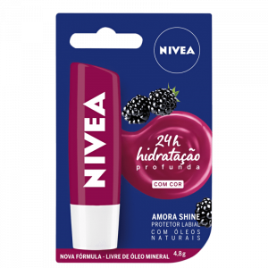 NIVEA Shine Amora - Hidratante e Protetor Labial 4,8g