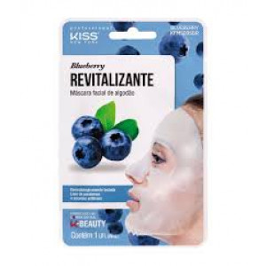 Máscara Facial de Algodão Blueberry Revitalizante - Kiss NY