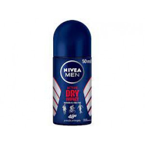 Desodorante Nivea men dry impact roll-on antitranspirante sem álcool com 50ml 