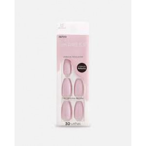 Unhas Postiças Autocolantes Impress Cor French Lavender Bailarina Kiss NY