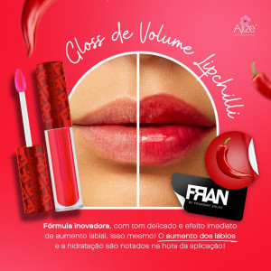Gloss labial Aumento Volume Lábios FRAN BY FRANCINY EHLKE LIPCHILLI