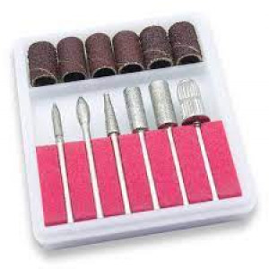 Kit 6 Brocas + 6 Lixas Para Lixa Elétrica De Unhas
