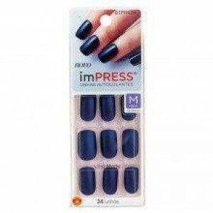 Unhas Postiças Autocolantes Impress Self Love Cor Look At Me Média Quadrado Kiss NY