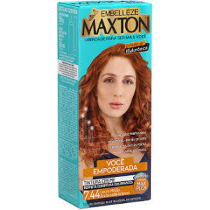 Tintura/Coloração 7.44 Louro médio Acobreado Intenso Maxton