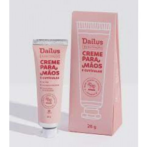 Creme para as Mãos e Cutículas Dailus Manutenção Rosas Vegano 28g
