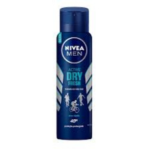 Desodorante antitranspirante aerosol Nivea men active dry fresh 72h com 150ml